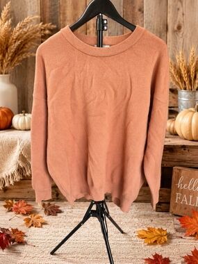 Be Cool Terracotta Oversized Crewneck Knit Sweater - SizeM/L